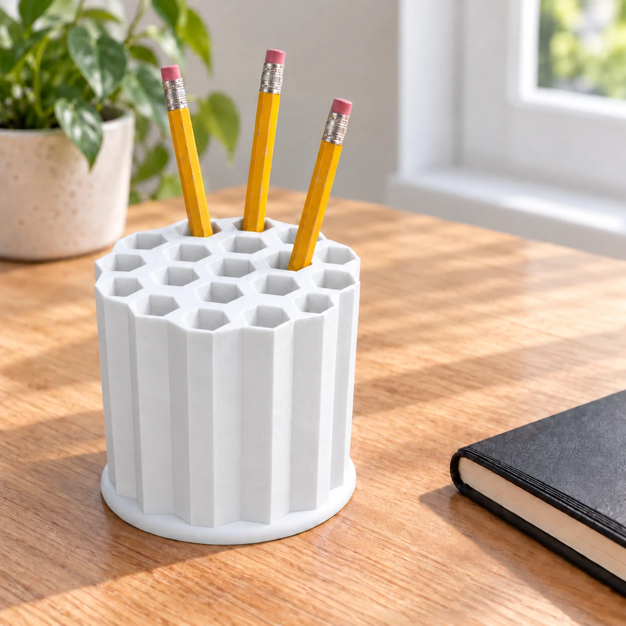 Pen Holder - Desk Organizer · Blanco · Visualización digital