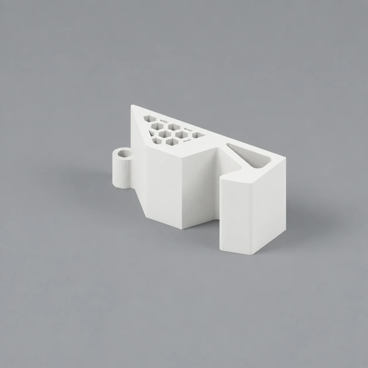 Phone Stand Keychain · Blanco · Visualización digital