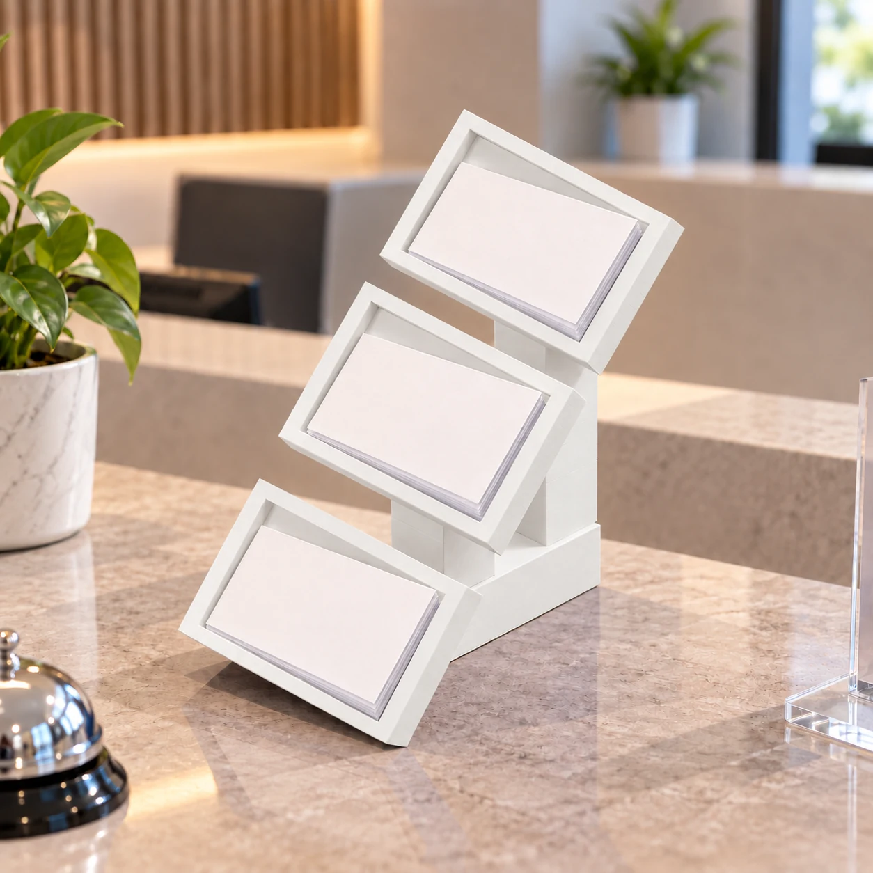 Business card holder · Blanco · Visualización digital
