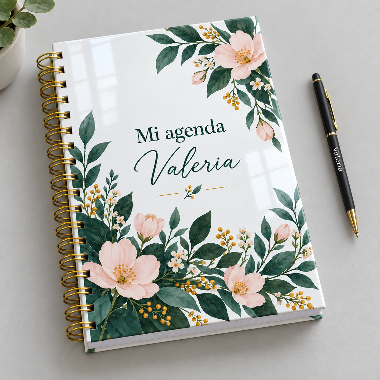 Mockup ilustrativo: Botanica floral blanca