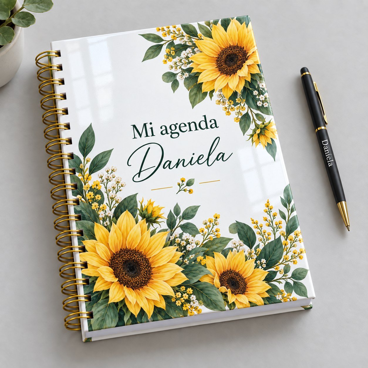 Mockup ilustrativo: Girasoles luminosos