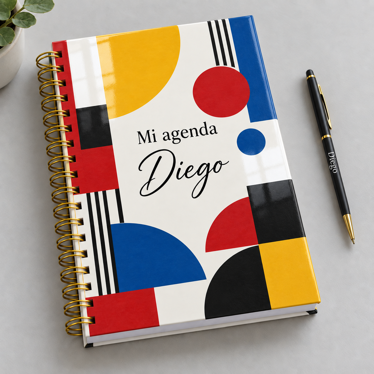 Mockup ilustrativo: Bloques Bauhaus multicolor