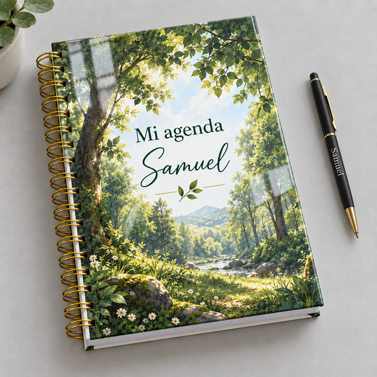 Mockup ilustrativo: Bosque luminoso