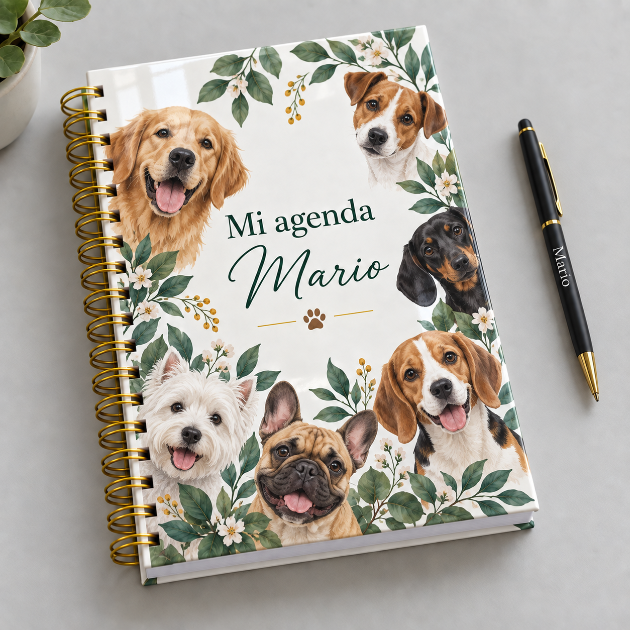 Mockup ilustrativo: Perros ilustrados originales