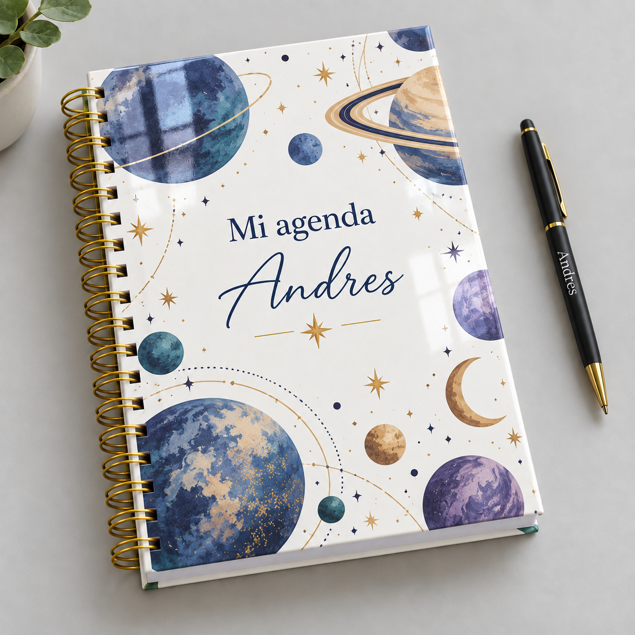 Mockup ilustrativo: Universo con planetas originales