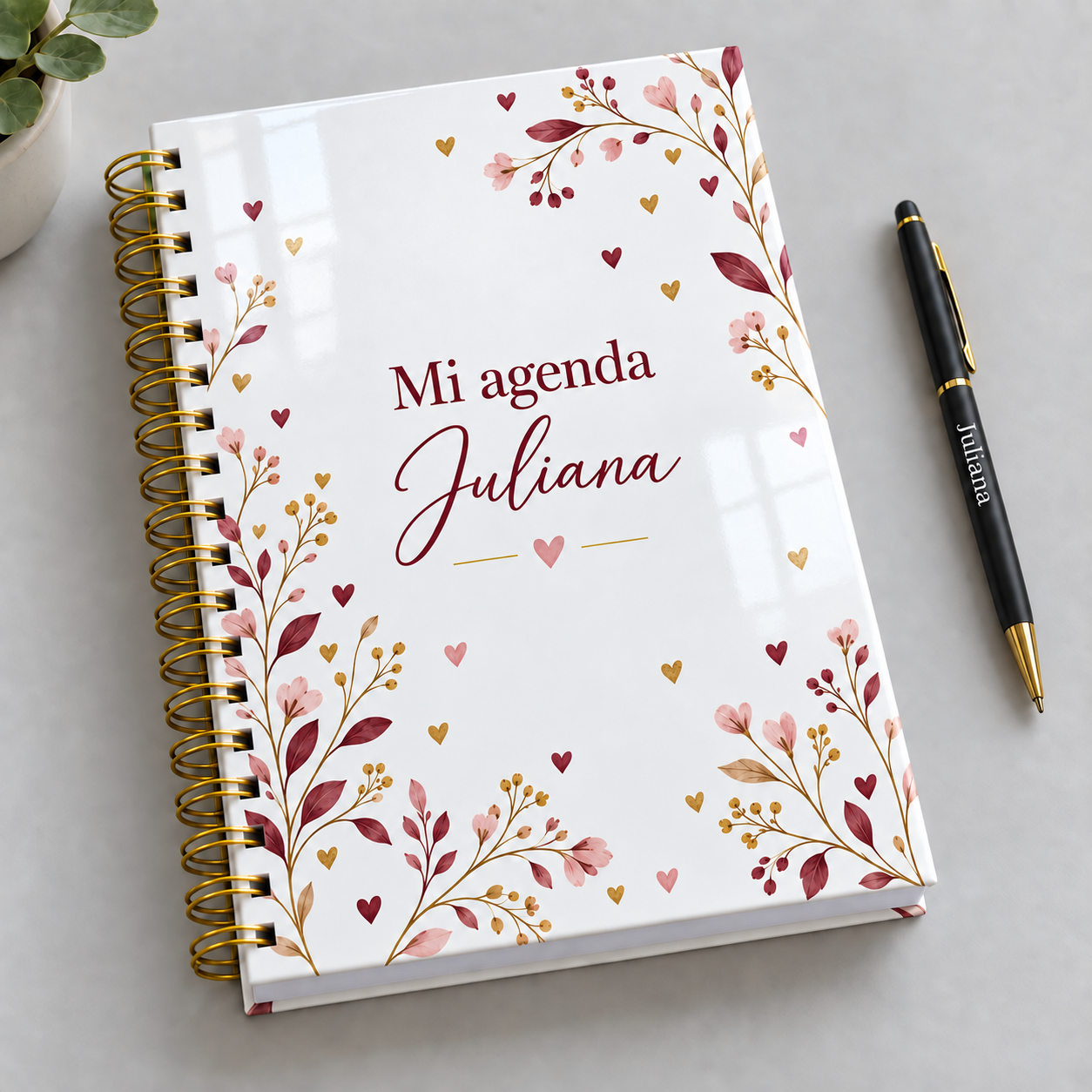 Mockup ilustrativo: Corazones pequenos elegantes