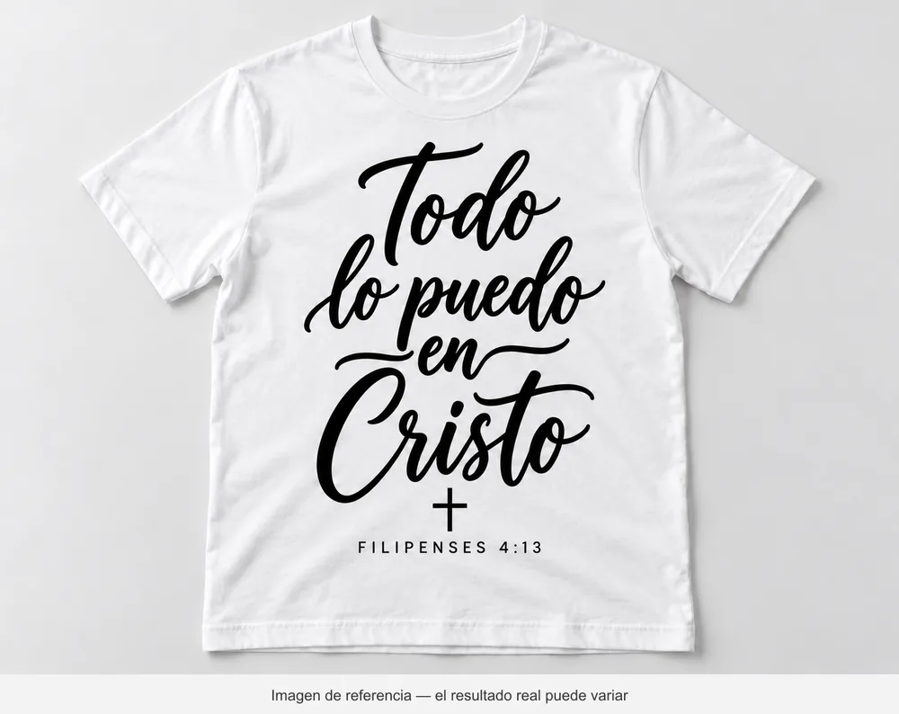Mockup ilustrativo: Todo lo puedo en Cristo