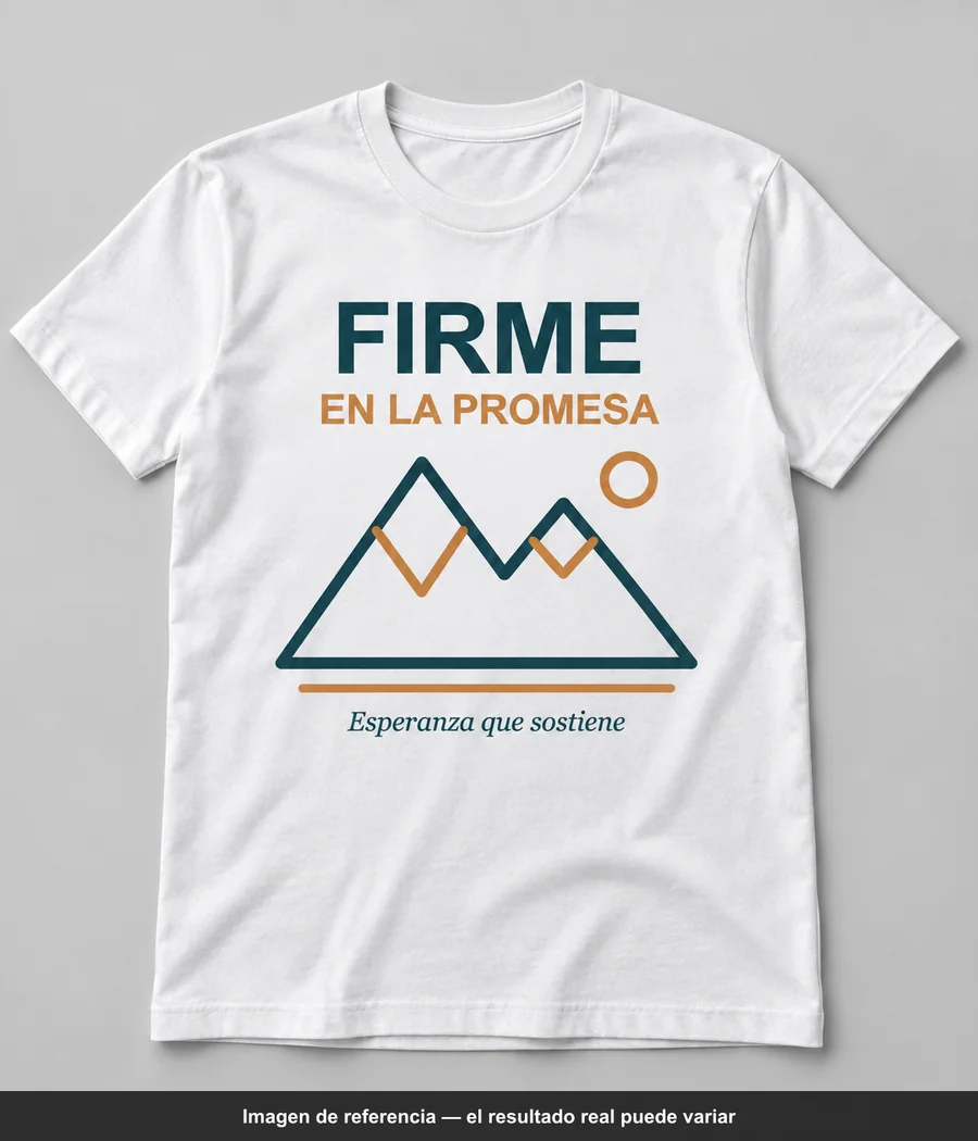 Mockup ilustrativo: FIRME EN LA PROMESA