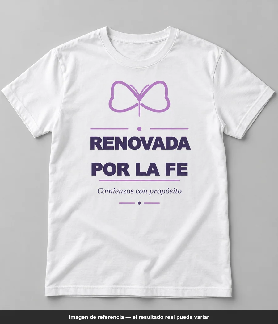 Mockup ilustrativo: RENOVADA POR LA FE
