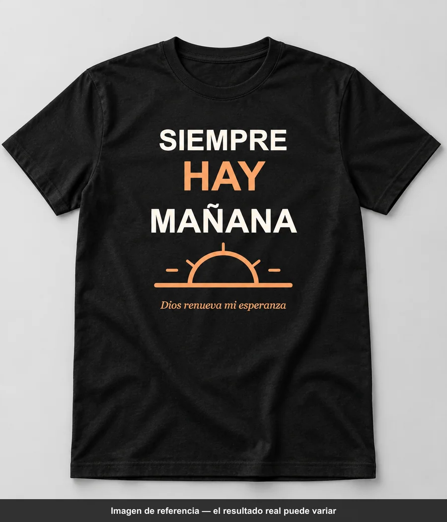 Mockup ilustrativo: SIEMPRE HAY MAÑANA