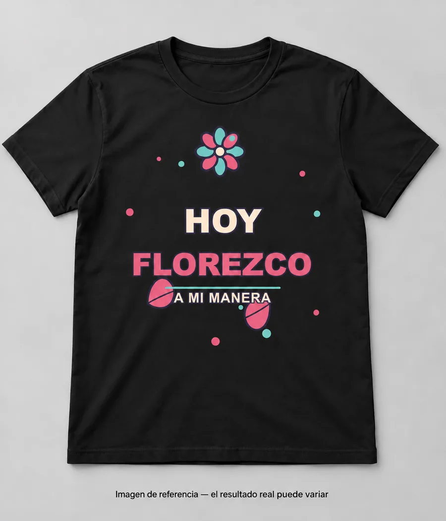 Mockup ilustrativo: Hoy florezco