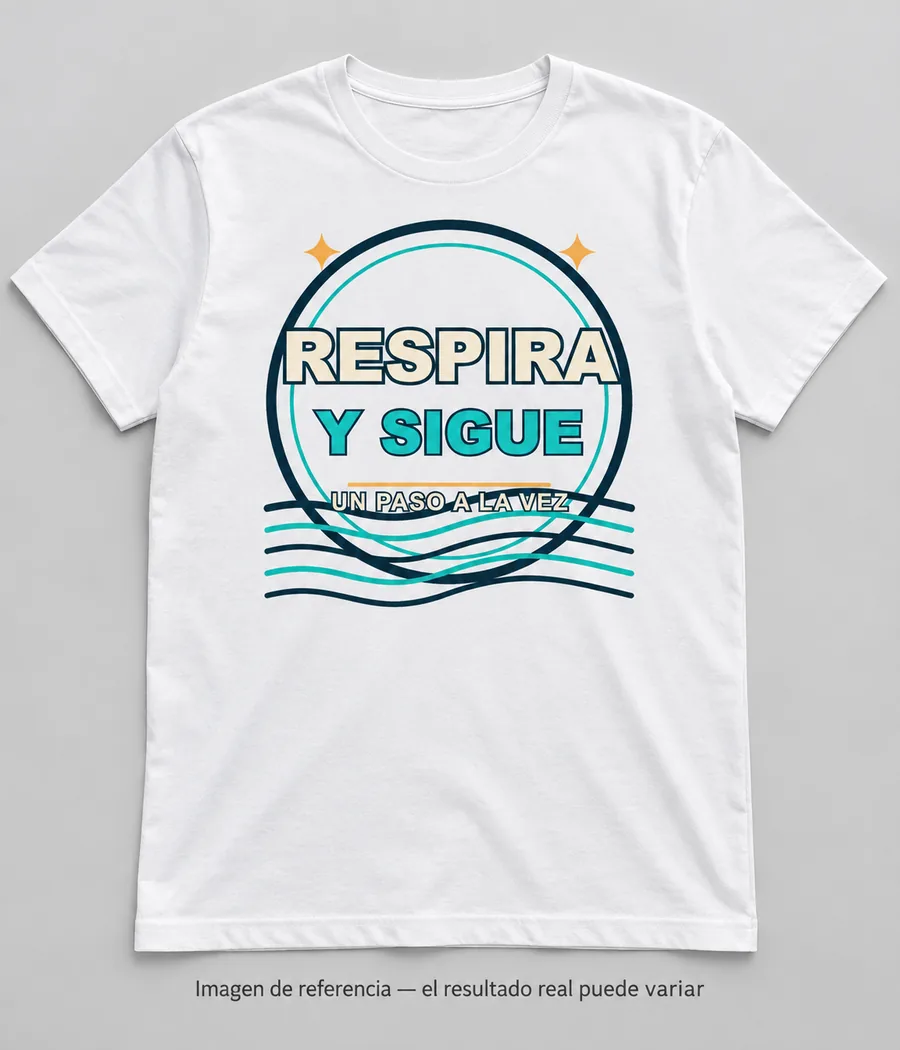 Mockup ilustrativo: Respira y sigue