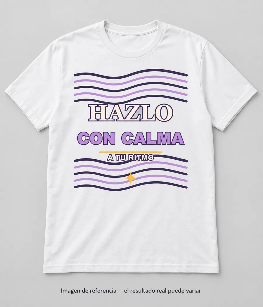 Mockup ilustrativo: Hazlo con calma