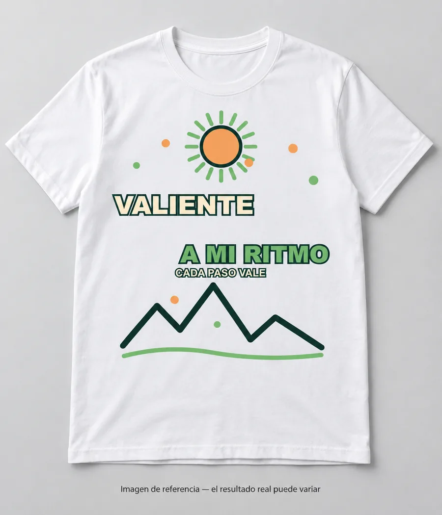 Mockup ilustrativo: Valiente a mi ritmo
