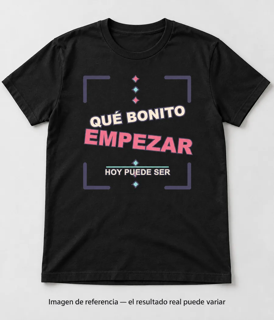Mockup ilustrativo: Qué bonito empezar