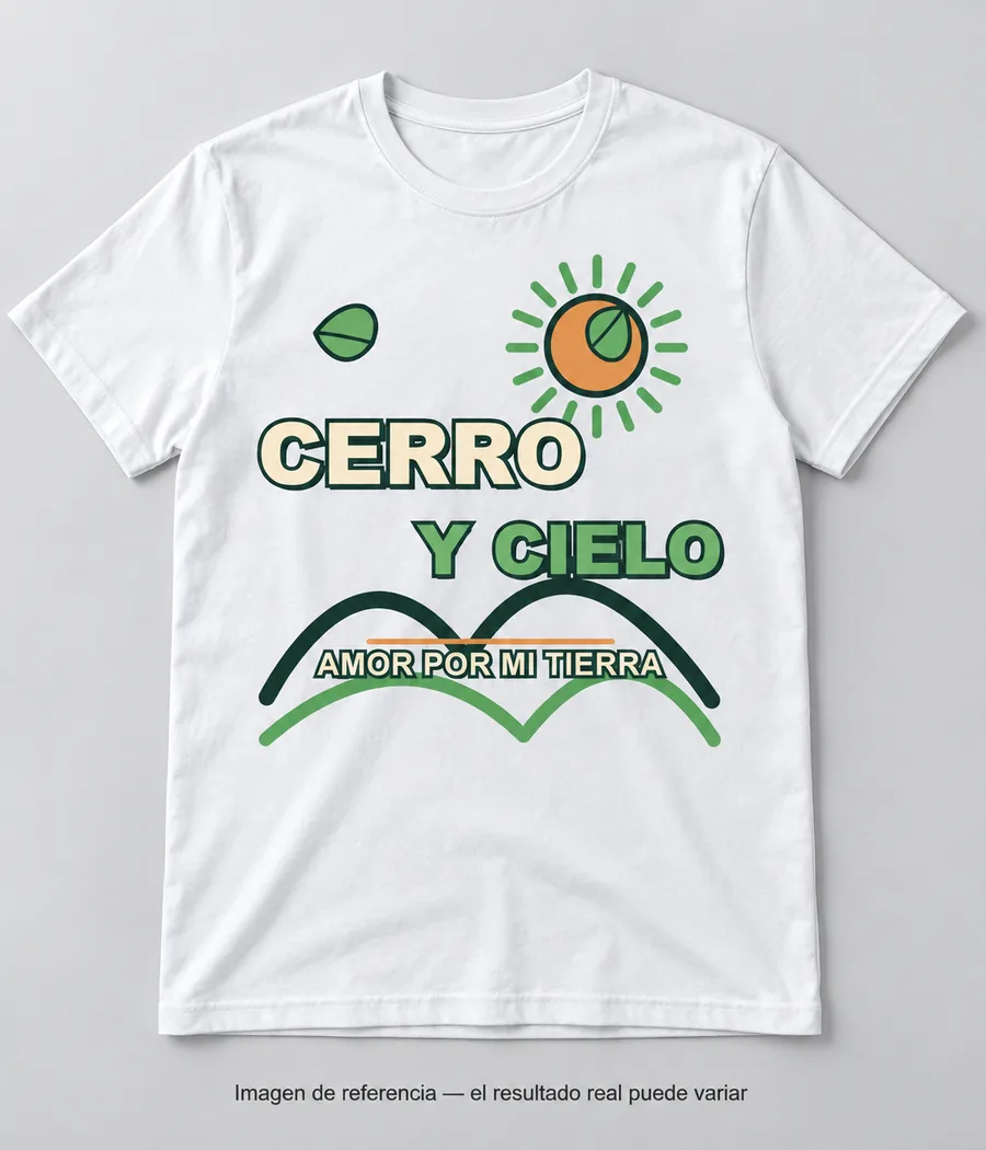 Mockup ilustrativo: Cerro y cielo