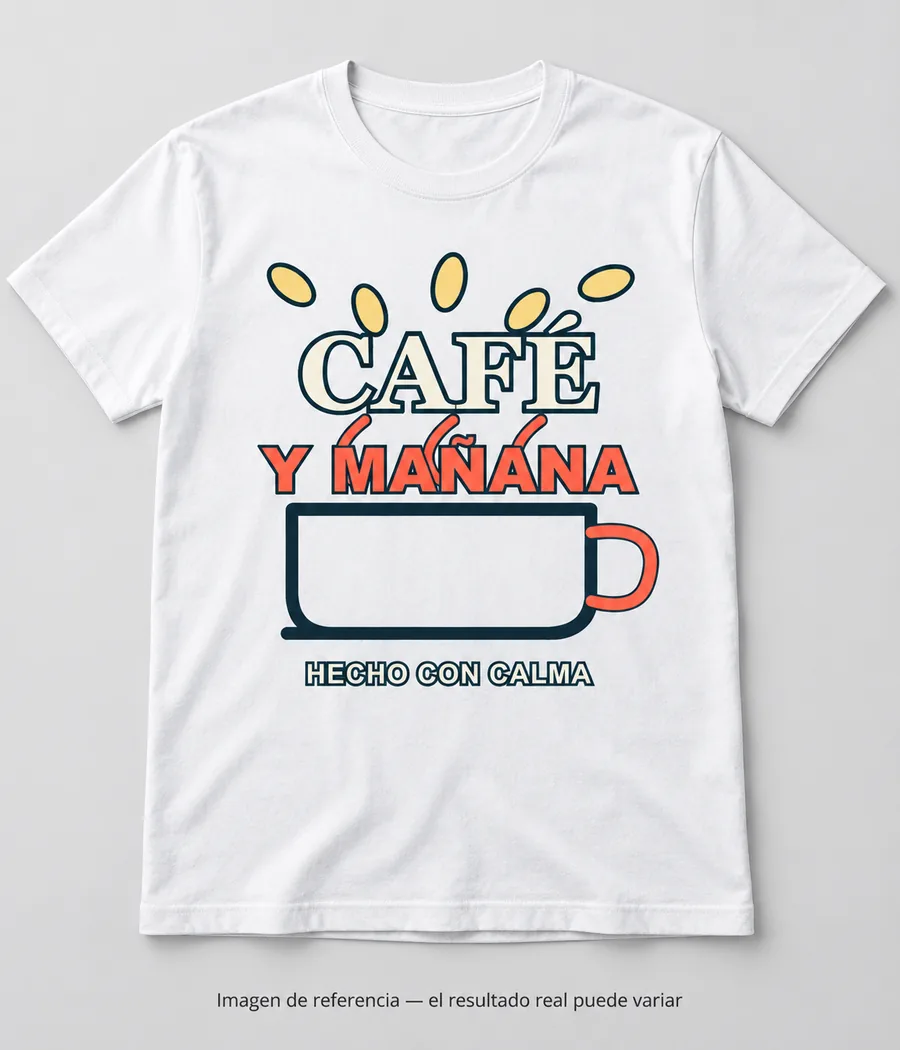 Mockup ilustrativo: Café y mañana