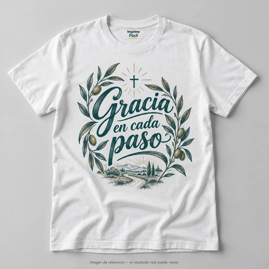Mockup ilustrativo: Gracia en cada paso