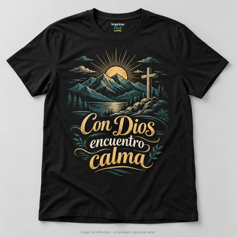 Mockup ilustrativo: Con Dios encuentro calma