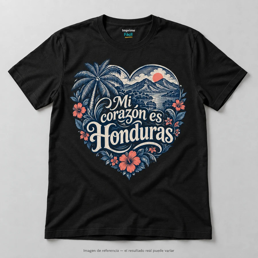 Mockup ilustrativo: Mi corazón es Honduras