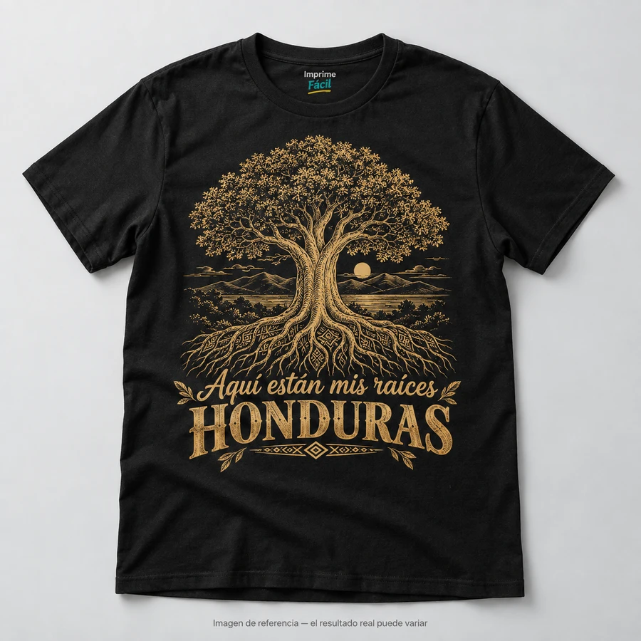 Mockup ilustrativo: Aquí están mis raíces