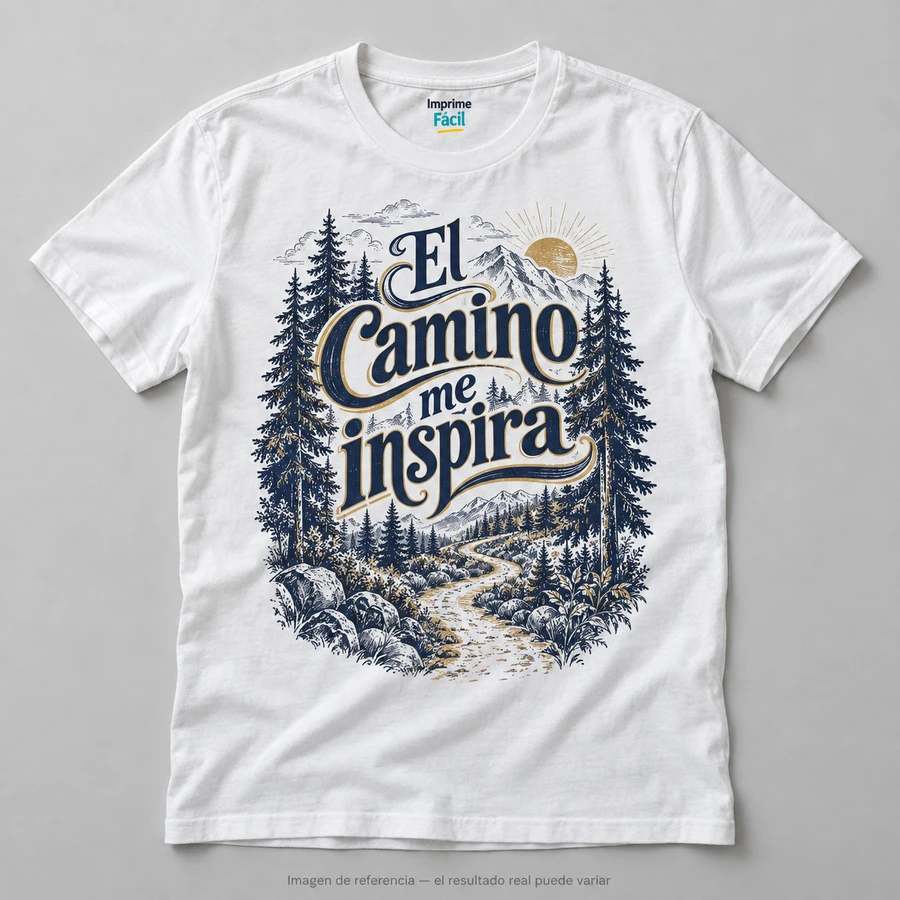 Mockup ilustrativo: El camino me inspira