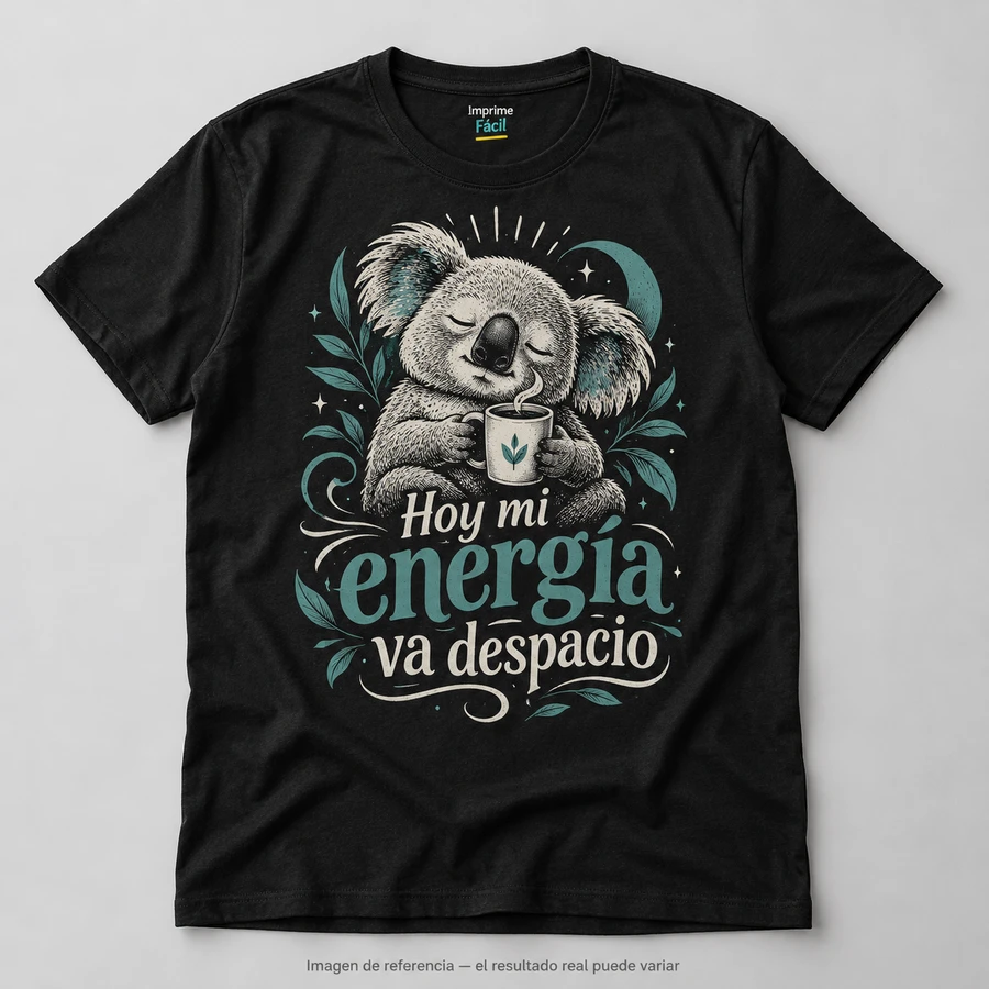 Mockup ilustrativo: Hoy mi energía va despacio