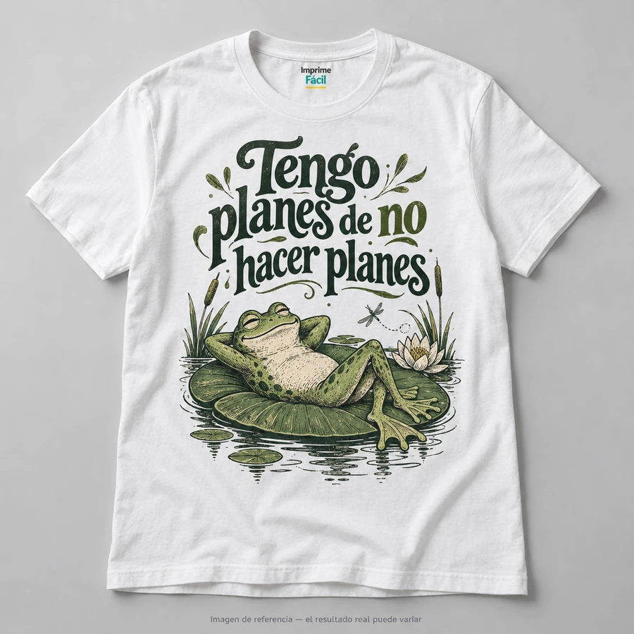 Mockup ilustrativo: Tengo planes de no hacer planes