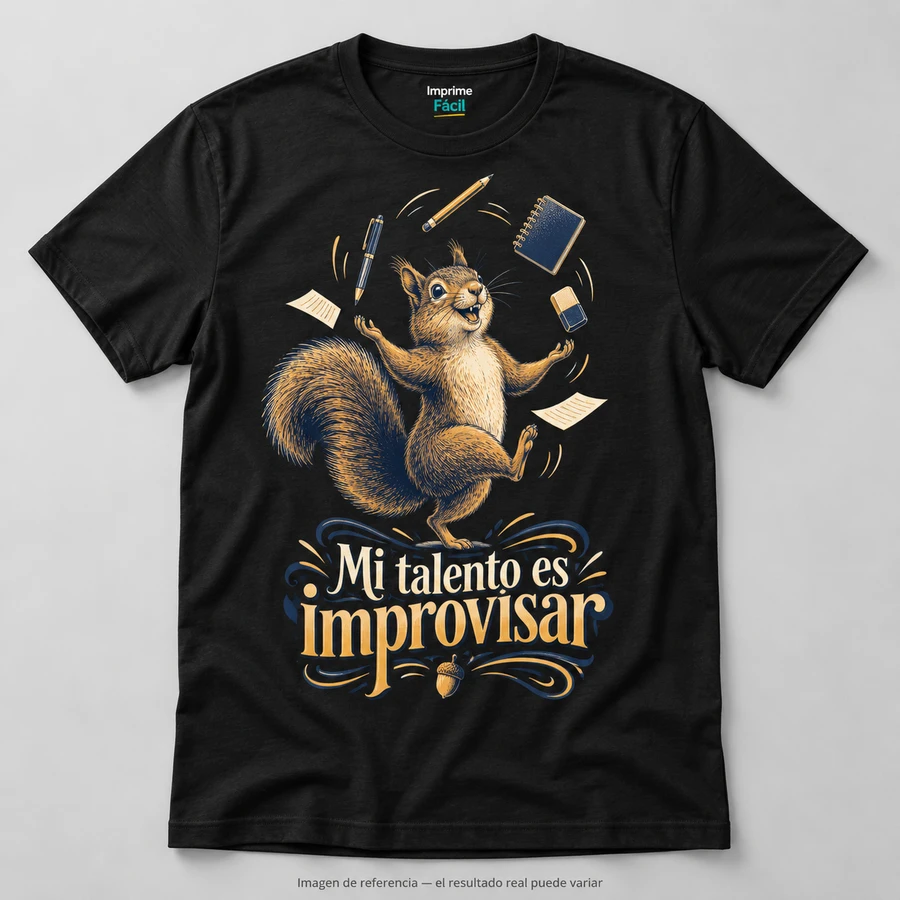 Mockup ilustrativo: Mi talento es improvisar