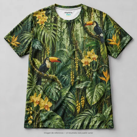 Mockup ilustrativo: Selva de colores