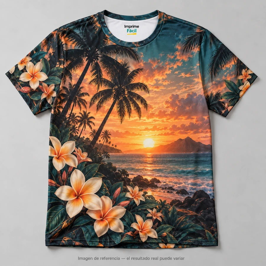 Mockup ilustrativo: Amanecer tropical