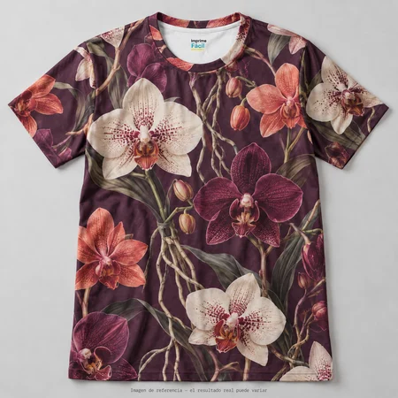 Mockup ilustrativo: Orquídeas en danza