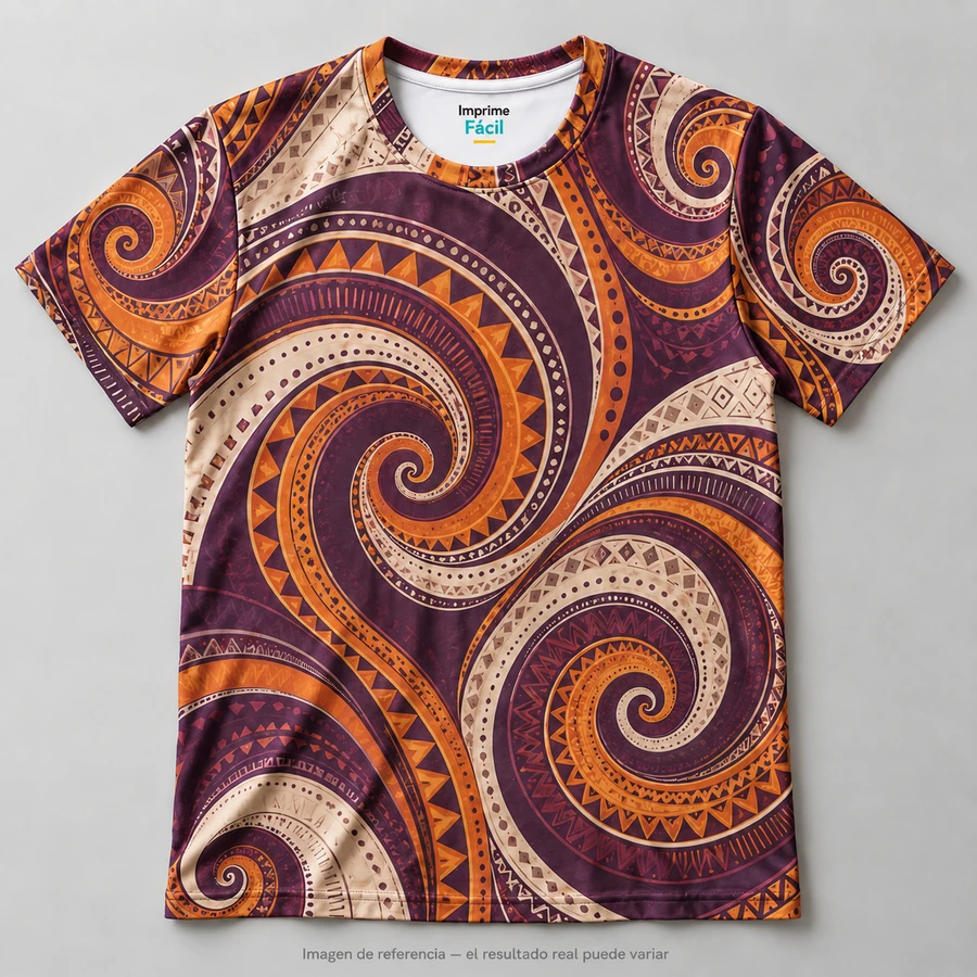 Mockup ilustrativo: Ritmo de espirales