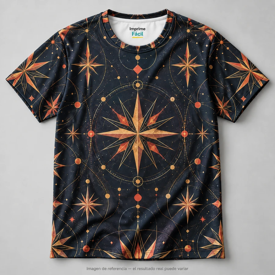 Mockup ilustrativo: Constelación abstracta