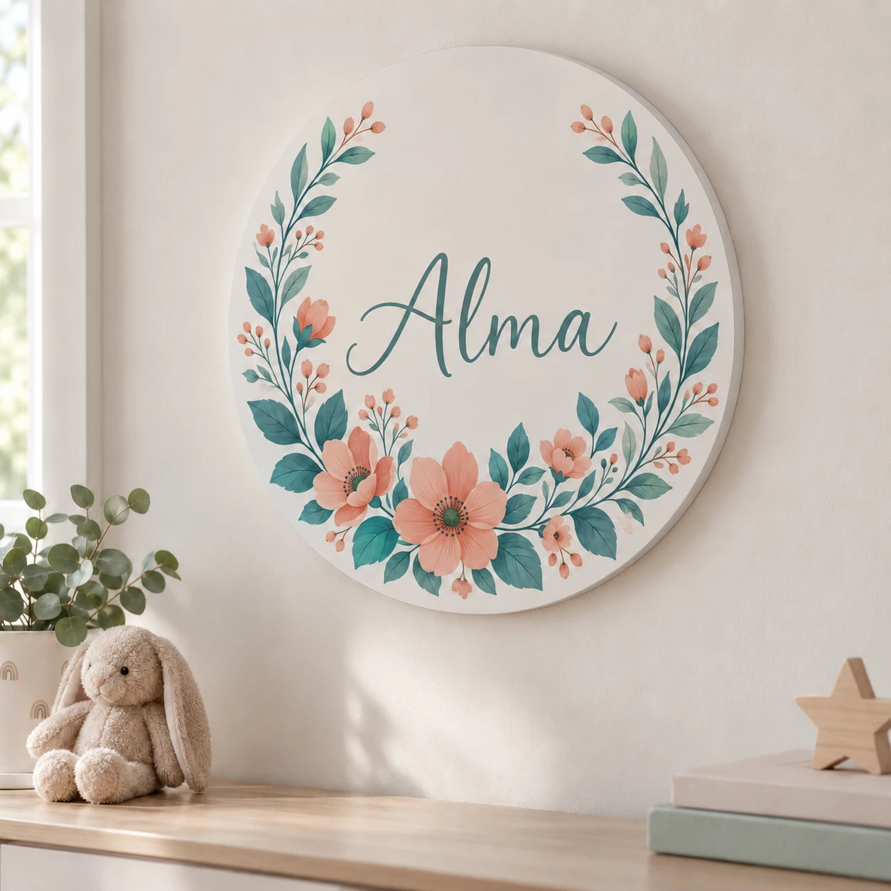 Mockup ilustrativo: Jardín de amanecer