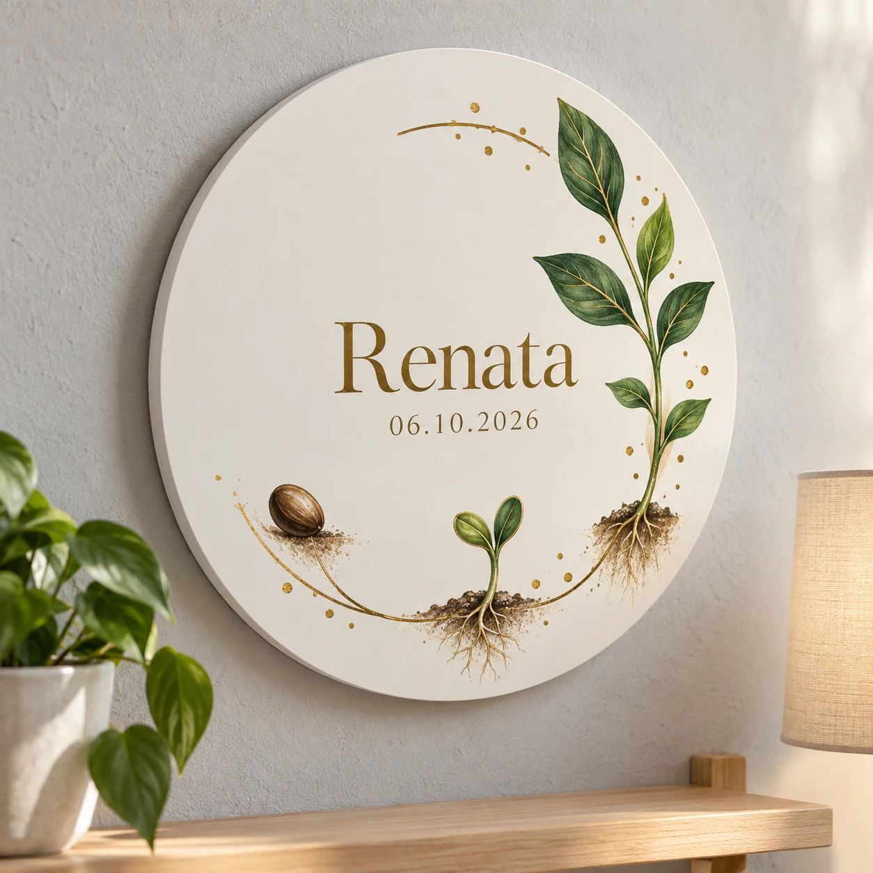Mockup ilustrativo: Semilla que crece