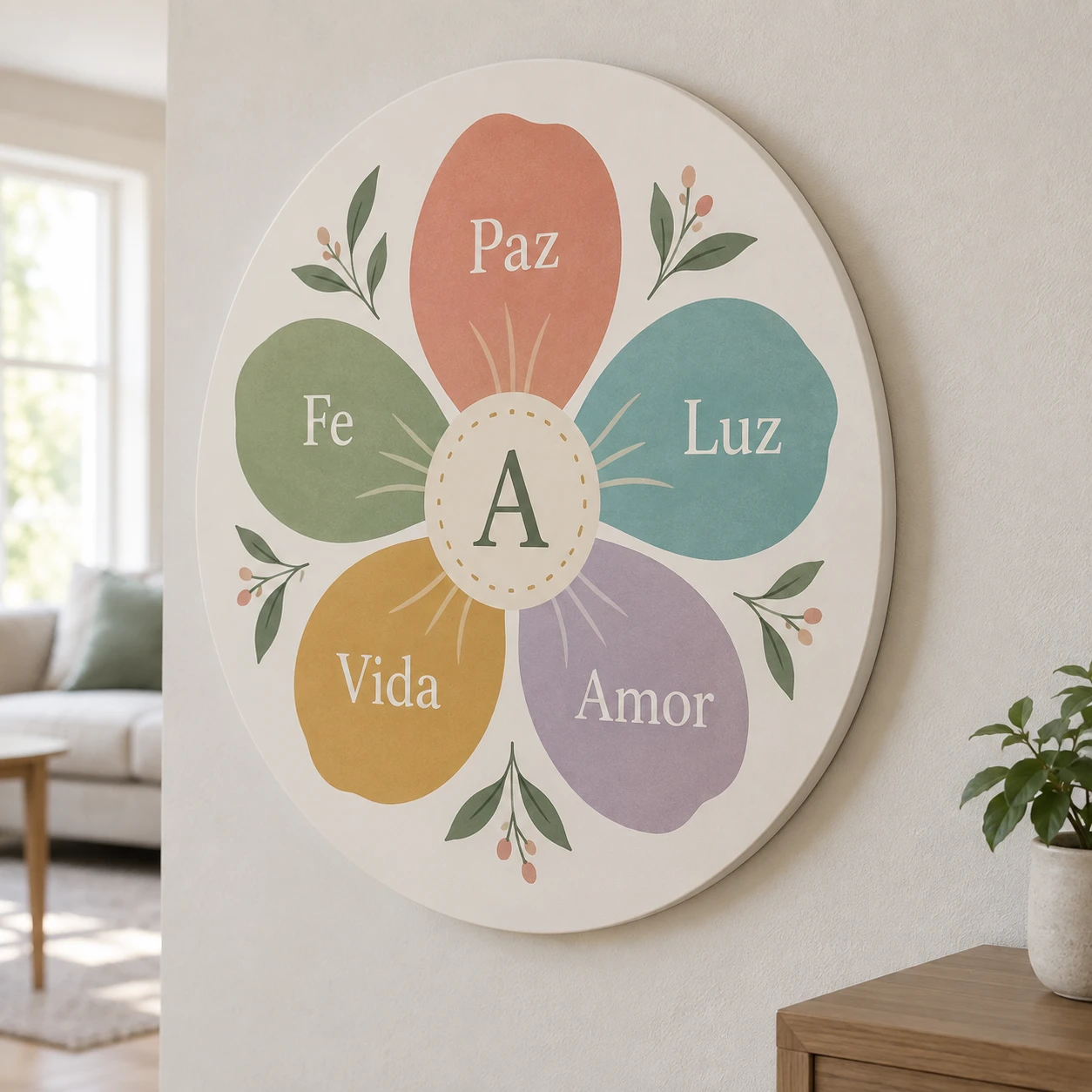 Mockup ilustrativo: Flor de cinco caminos
