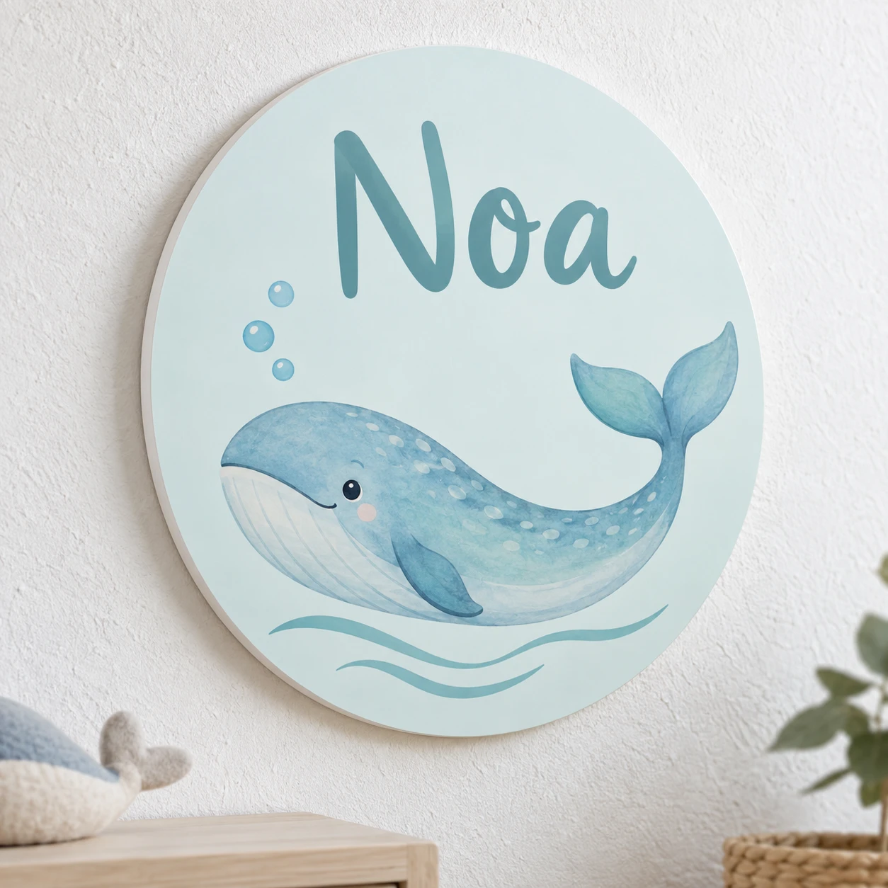 Mockup ilustrativo: Ballena tranquila