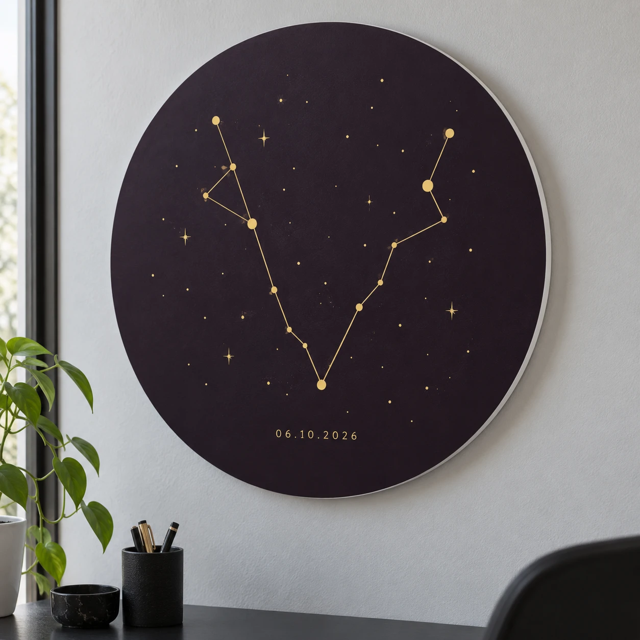 Mockup ilustrativo: Constelación inventada