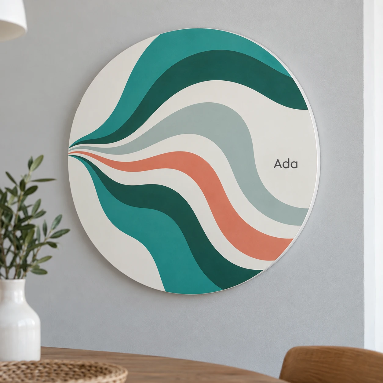 Mockup ilustrativo: Ondas concéntricas