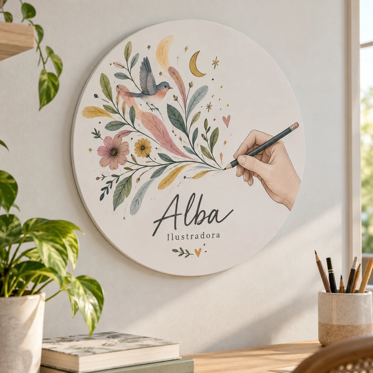 Mockup ilustrativo: Manos creadoras