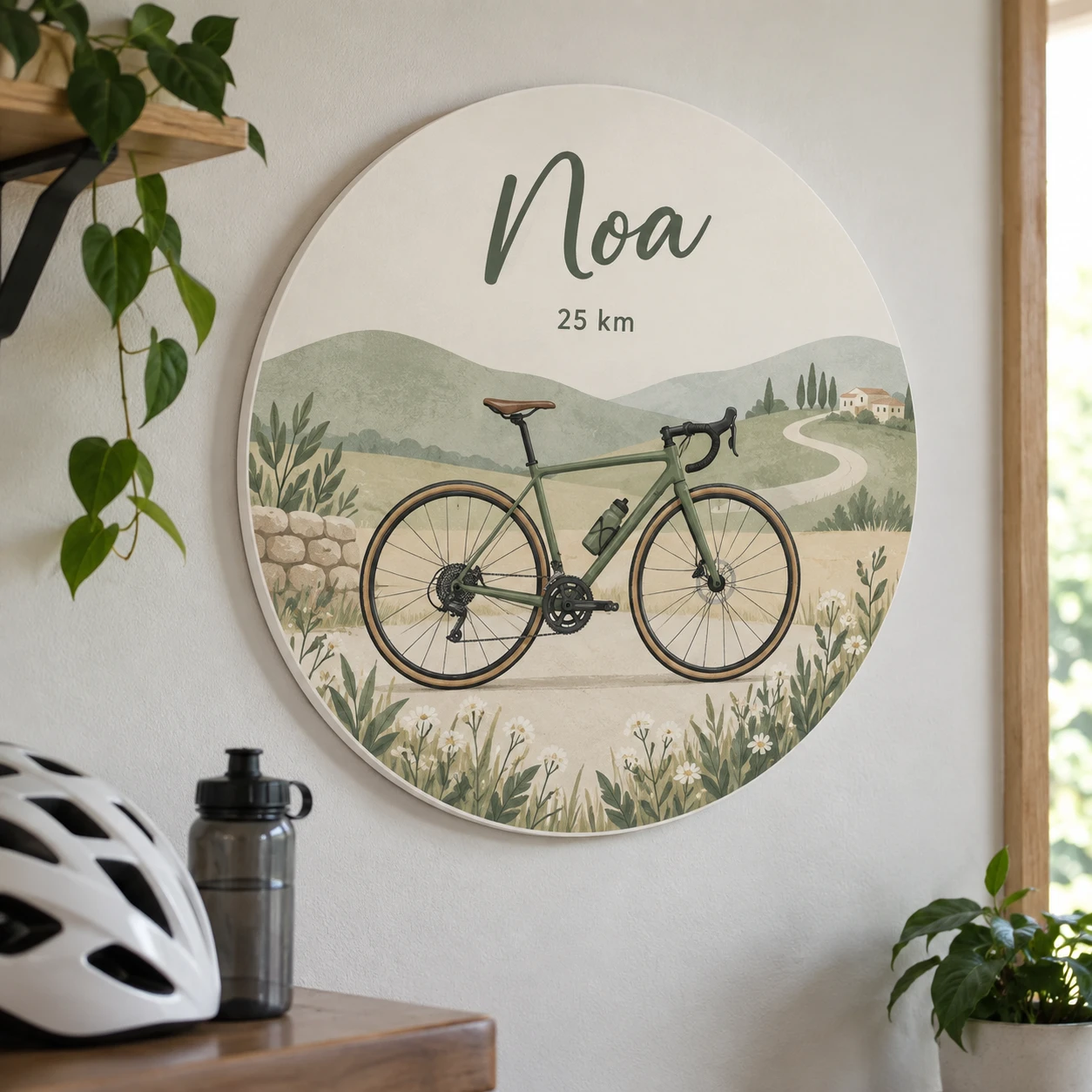 Mockup ilustrativo: Pedales y horizonte