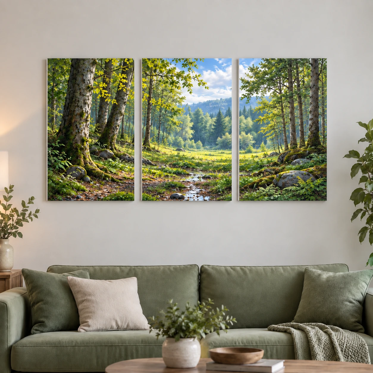 Mockup ilustrativo: Bosque después de lluvia