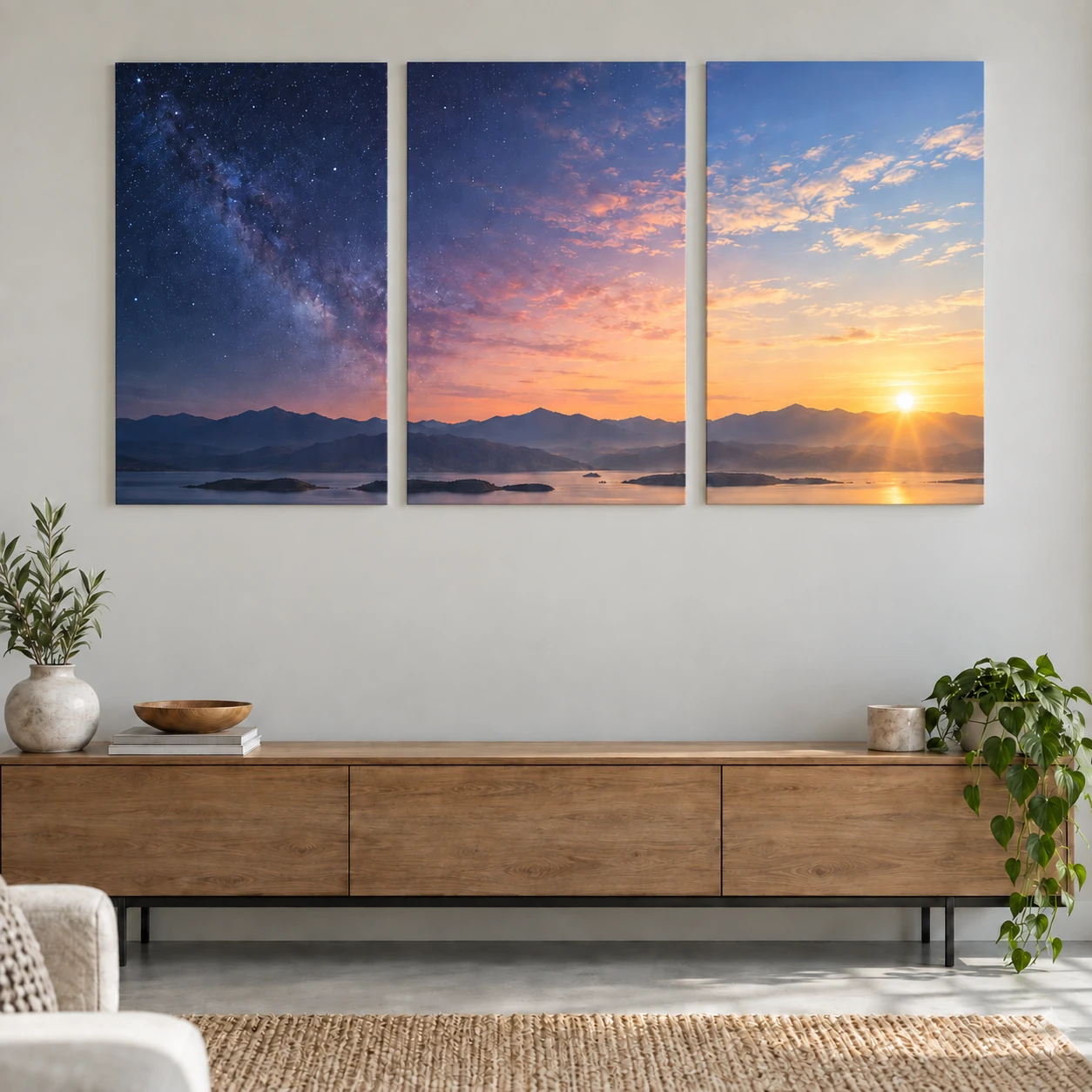 Mockup ilustrativo: Noche que amanece