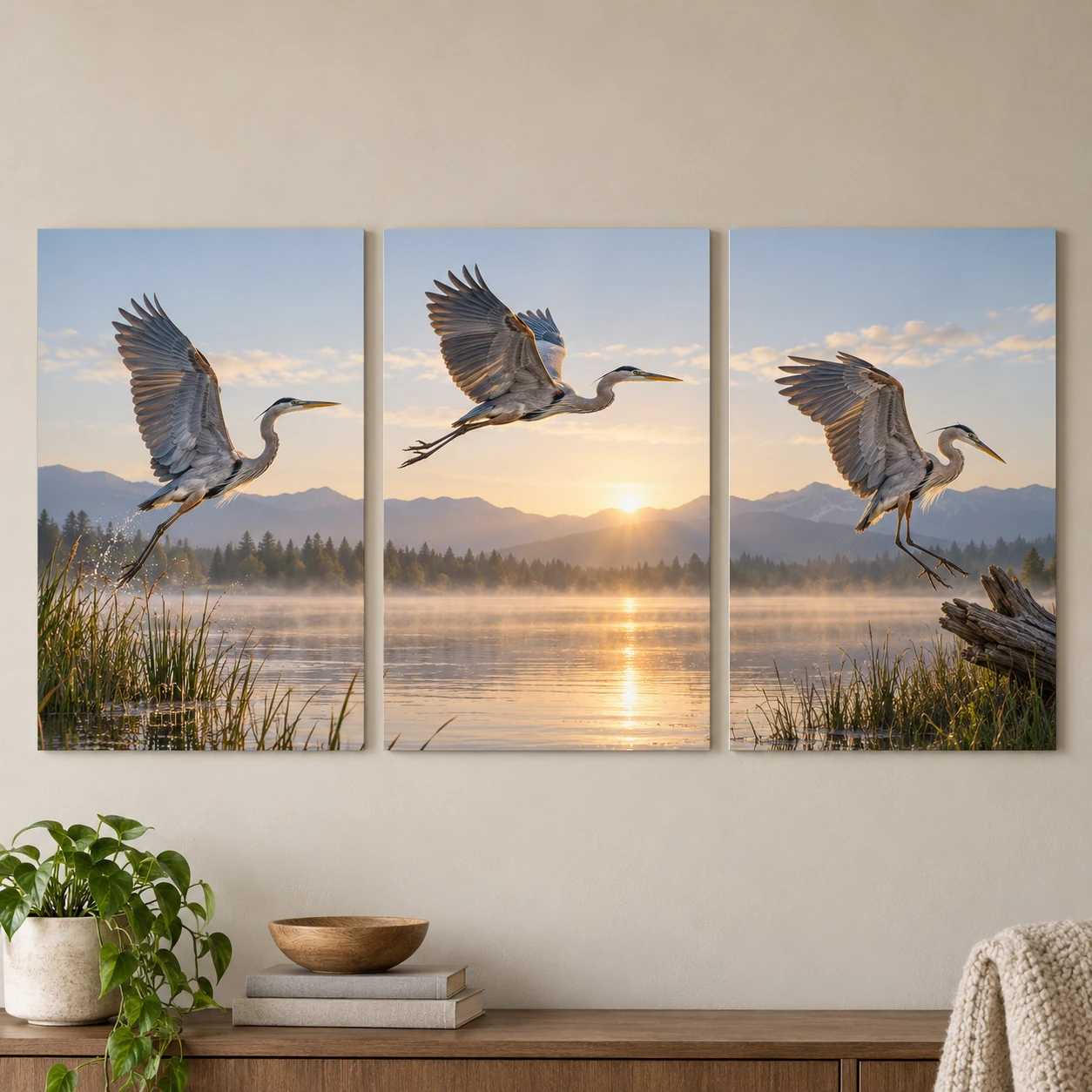 Mockup ilustrativo: Aves de un mismo vuelo