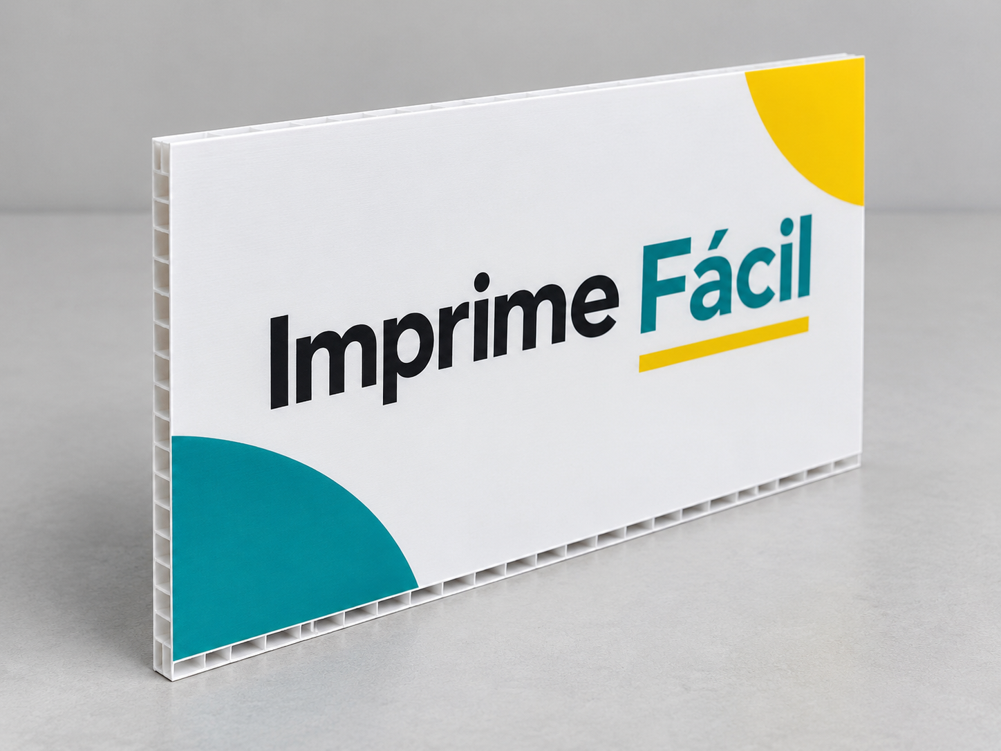 Mockup ilustrativo: Vinil sobre coroplast