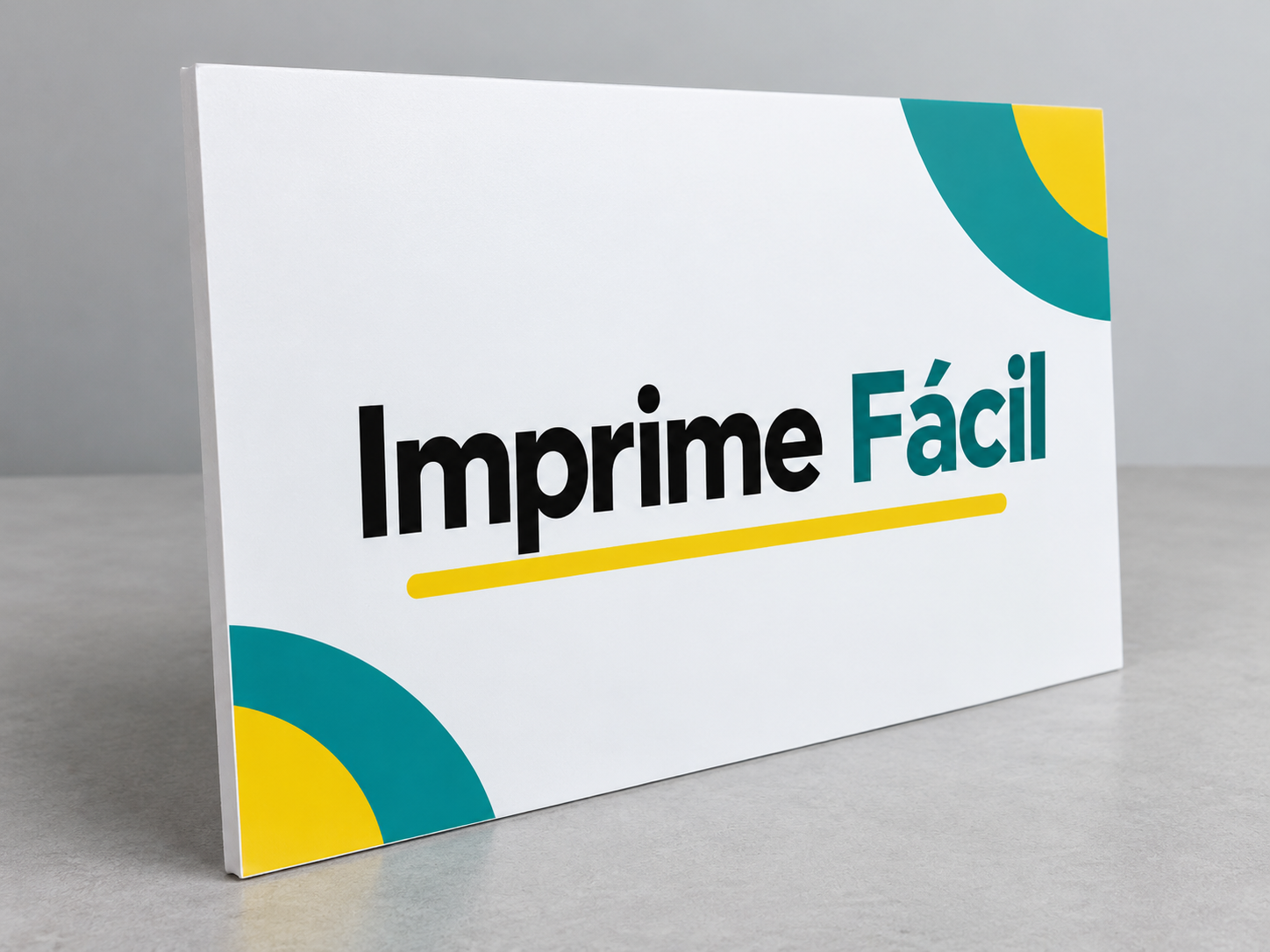 Mockup ilustrativo: Vinil sobre PVC