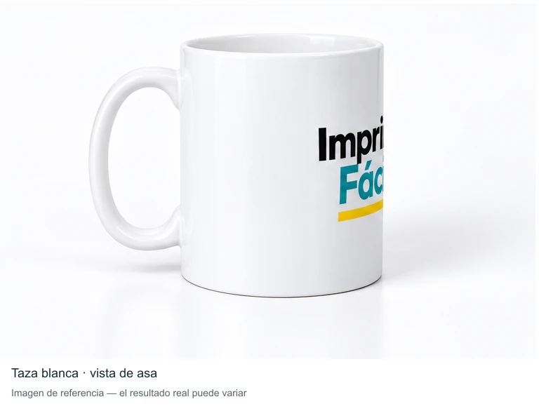 Mockup ilustrativo: Tazas personalizadas · Normal · Vista 1 de 2
