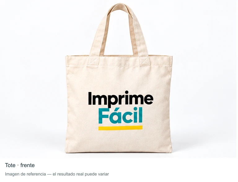 Mockup ilustrativo: Tote Bags · Vista 1 de 2
