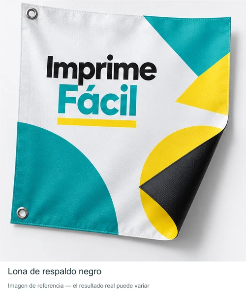 Mockup ilustrativo: Lona impresa
